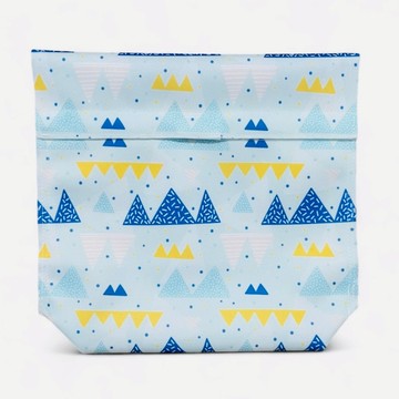 藍色山脈早餐袋 早點袋 輕食袋 矽膠食物袋 食物袋 矽膠布食物袋 矽膠袋 點心袋 ENJOY101 Eco Believer