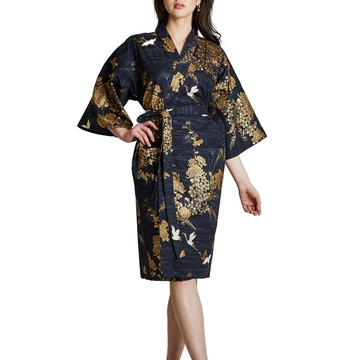 日藝堂 日本製丹頂鶴純棉睡袍