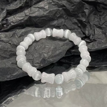 📣爆款推薦📣新款竹節貓眼石手鏈ins設計竹節貓眼石珠手串送禮物送女友高質量 XJY1