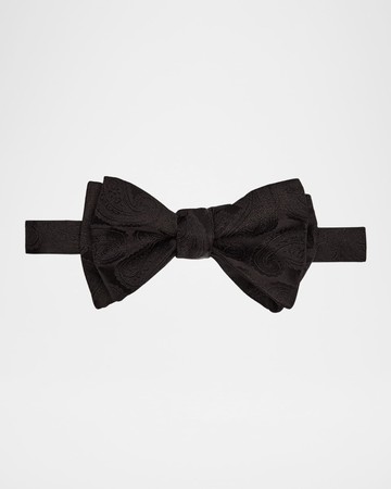 Men's Tonal Paisley Silk Bow Tie