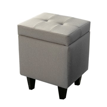 JP Kagu 日式貓抓皮化妝椅沙發椅收納椅太空灰35cm附實木椅腳