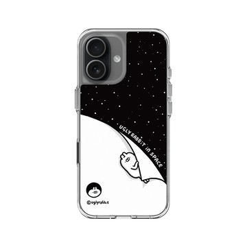 iPhone 17 Clear Case（相機按鈕） 透明 - Ugly Rabbit 醜白兔 - 宇宙休眠中