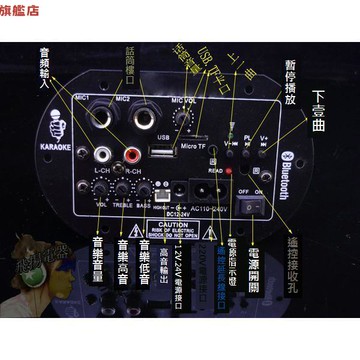 AS 220V 12V24V插話筒車載低音炮 功放板 音響炮芯音箱主板6寸8寸10寸[DD0407001]