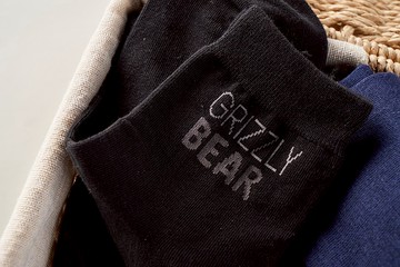 Grizzly Bear 國際認證有機棉紳士襪-黑色