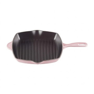 LE CREUSET 單柄方鐵烤盤 雪紡粉  1個  26cm