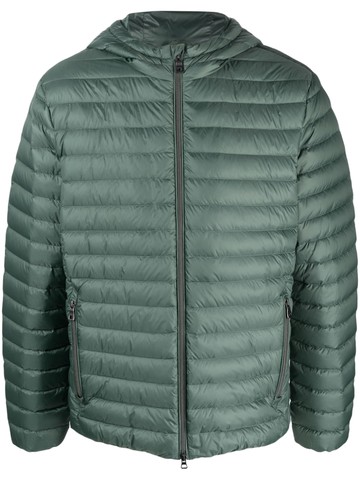 Geox - padded-down hooded jacket - men - Polyamide/Polyester/Duck Down/Polyamide - 54 - Green