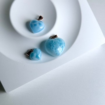 海紋石小小愛心吊墜