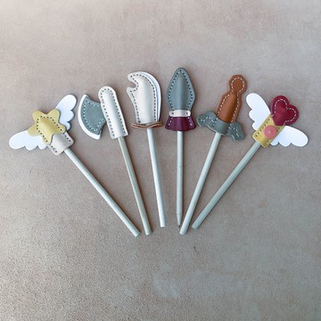 造型皮革筆套-真皮植鞣 皮革筆套 趣味造型 皮革小物 文具用品