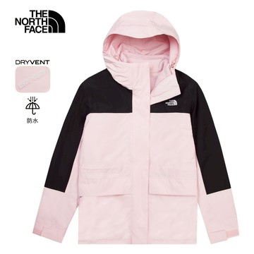 女款粉色DryVent防水透氣三合一外套｜8ED0E93