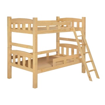 【文創集】巴比歐 單人實木3.5尺雙層床台組合(二色可選＋不含床墊)-115x207x180cm免組