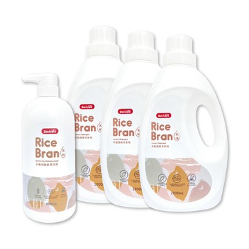 Doricare 米糠濃縮洗衣精X3瓶+米糠洗潔精X1瓶