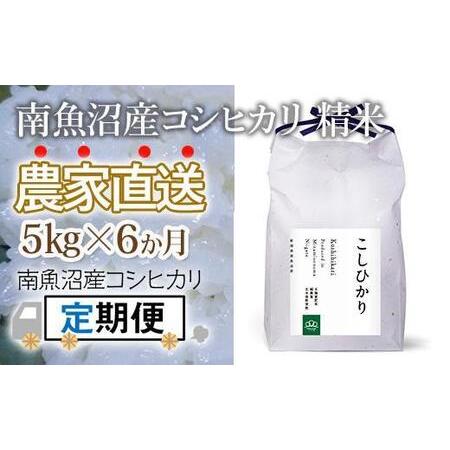 ふるさと納税 〈頒布会〉精米5kg×6回 農家直送・南魚沼産コシヒカリ_AG 新潟県南魚沼市