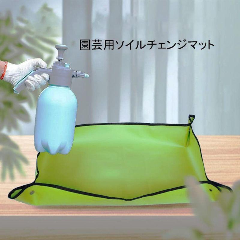 園芸シート 移植パッド ガーデニング用 防水 汚れ防止 グリーン 50×50cm