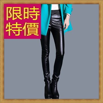 現貨+預購 皮褲 休閒長褲-韓版顯瘦美臀彈力女內搭褲1色63u43【獨家進口】【米蘭精品】