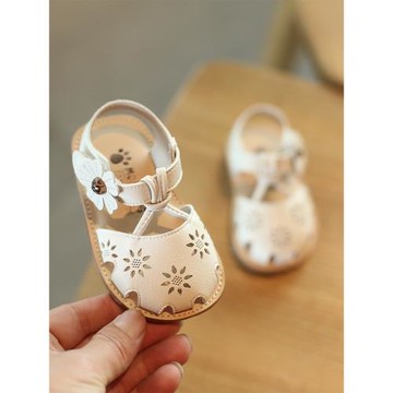 夏季寶寶涼鞋嬰兒學步鞋子女1一3小童2歲包頭公主鞋女童軟底兒童