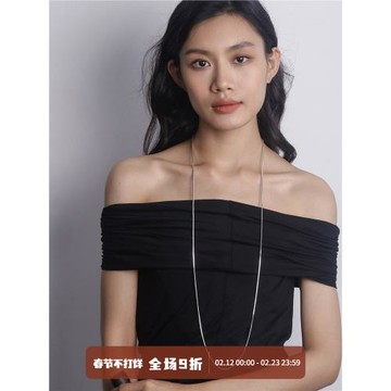 Moment 長款項鏈毛衣鏈蛇骨鏈飾品配飾素鏈女款2025新款輕奢小眾