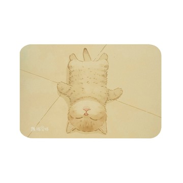 【瑪思特】軟式珪藻土吸水地墊 睡癱貓系列 60x40cm 躺平貓