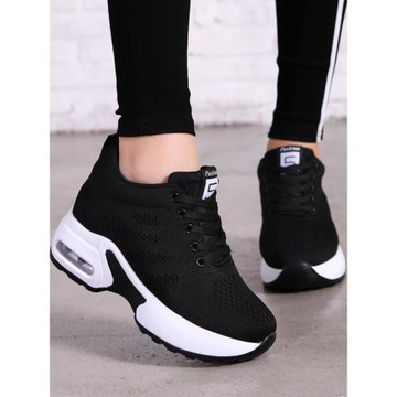 內增高鞋子女2025春季透氣墊休閑鞋韓版百搭顯瘦單鞋跳舞運動鞋夏