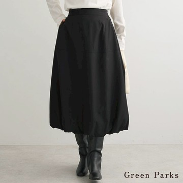 Green Parks 氣球輪廓剪裁拼接素面長裙(6A44L0L0100)