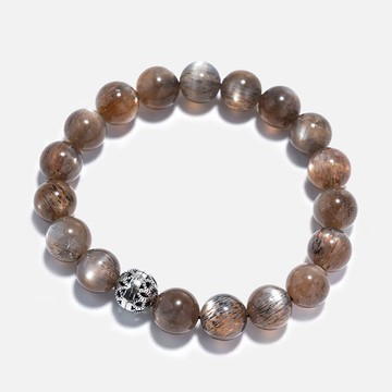 化太歲 | 黑太陽石925銀水晶手鍊