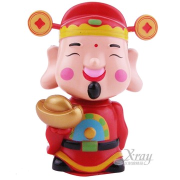 太陽能財神擺飾，春節/過年佈置/擺飾/財神爺/招財/羊年，X射線【Z070042】