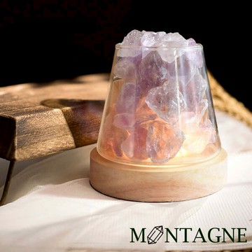 權力Ｘ守護【Montagne】富士款水晶擴香燈 紫水晶｜贈薰衣草精油 療癒 好友 同事 生日禮 送上祝福 開啟新生活 好運