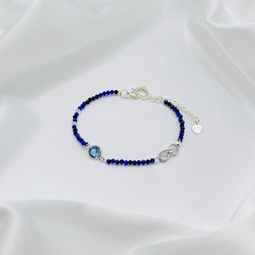 Doris朵莉絲女神~寧靜海系列青金石水晶造型手鍊~客製 生日 禮物