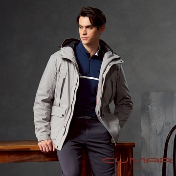 CUMAR 男裝秋冬連帽長版保暖外套 / 259919