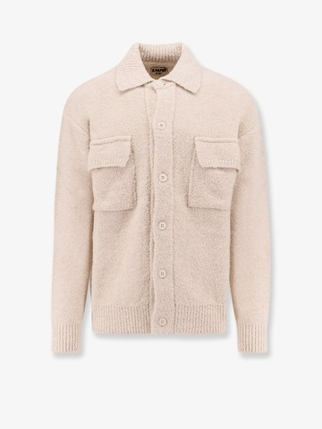 Wool blend shirt with ribbed profiles - A PAPER KID - gender_Man