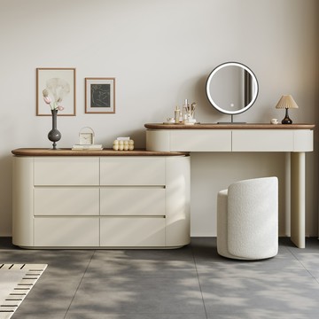 簡瀾 奶油實木化妝抽屜收納櫃 完美主義【S0184】