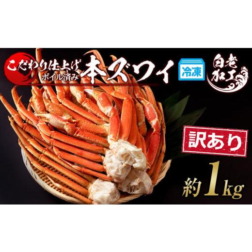 ふるさと納税 北海道 白老町 訳あり 本ズワイ蟹脚 ボイル冷凍 1kg（3〜5肩前後） ギフト プレゼント かに カニ 北海道