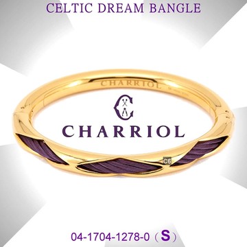 CHARRIOL夏利豪 Bangle Celtic Dream夢幻雙色手環 紫鋼索金色S款C6(04-1704-1278-0)