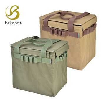 日本Belmont 雙層摺疊工具收納袋 露營多功能袋 BM-385(軍綠) /  BM-386(沙色) Belmont 雙層摺疊收納袋(軍綠) BM-385