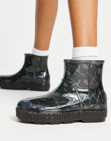 UGG Drizlita Graphic Monogram wellie boots in black