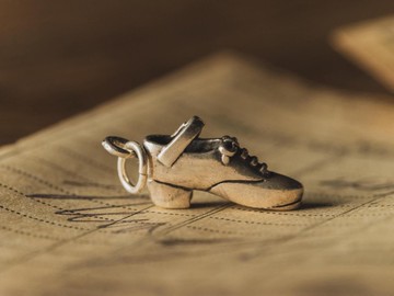 復古靴子純銀吊飾