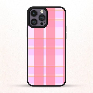 復古粉紅格紋 3 iPhone 手機殼 三星手機殼
