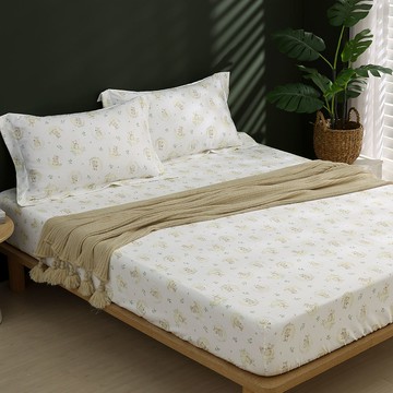 (單人/雙人/加大) / 沐光長絨棉床包枕套組 / 月光童話 / HOYACASA