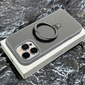 膚感凱夫拉支架殼適用iPhone16promax手機殼新款16pro蘋果15磁吸Magsafe鏡頭膜15plus高級感14防摔14pm磨砂13