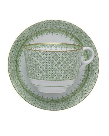 Apple Lace Tea Cup & Saucer Plate