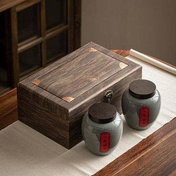 復古茶葉包裝盒茶葉禮盒裝空盒陶瓷罐密封普洱茶紅茶白茶通用