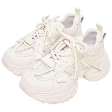 ANNSTAR MEIMEI聯名-走進甜酷世界流線厚底老爹鞋5cm-白