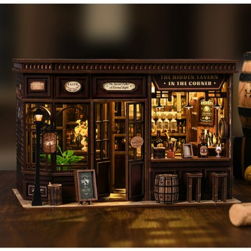 袖珍屋  DIY 小屋 轉角小酒館 DIY手作 迷你屋 創彩