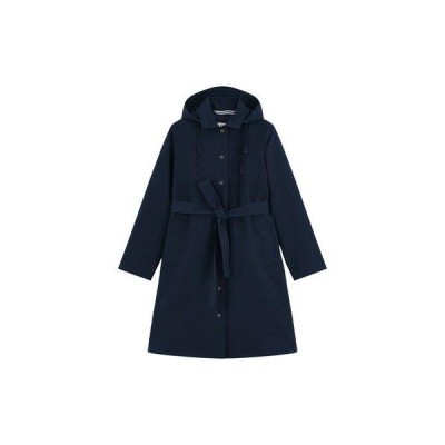 AIGLE / エーグル 透湿防水 フーデッドロングベルテッドレインコート