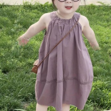 【臺灣出貨】夏季 連衣裙 女童純棉連衣裙夏裝2026新款女寶寶洋氣裙子小童兒童時尚夏季薄款