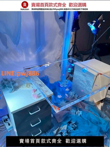 【高品質 超低價】透明水缸淺水槽拍攝水波紋亞克力水花視頻攝影懸浮水箱亞克力水槽