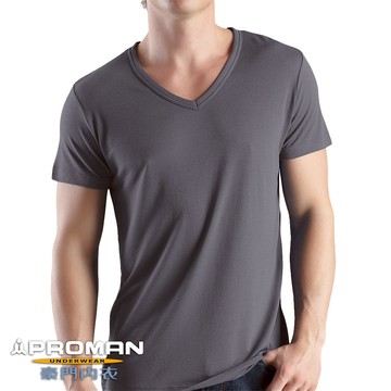 【PROMAN 豪門】輕柔舒爽速乾V領短袖-C136M(顏色隨機出貨)