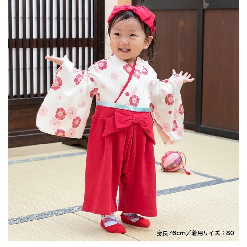 人気 袴ロンパース⭐️着物 ひな祭り 七五三 初節句 お食い初め 女の子