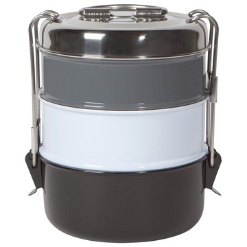 Now Designs 不鏽鋼3層便當盒  灰階  1組