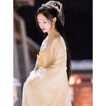 夕洛茜正品原創魏晉風漢服女飄逸風古裝齊胸襦裙超仙氣日常連衣裙