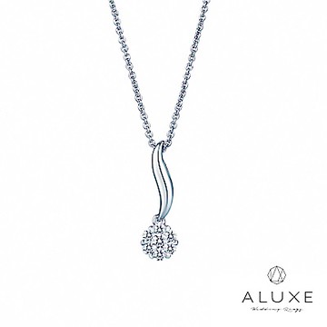 ALUXE 亞立詩 18K金 鑽石項鍊 璀璨浪花 NN0850